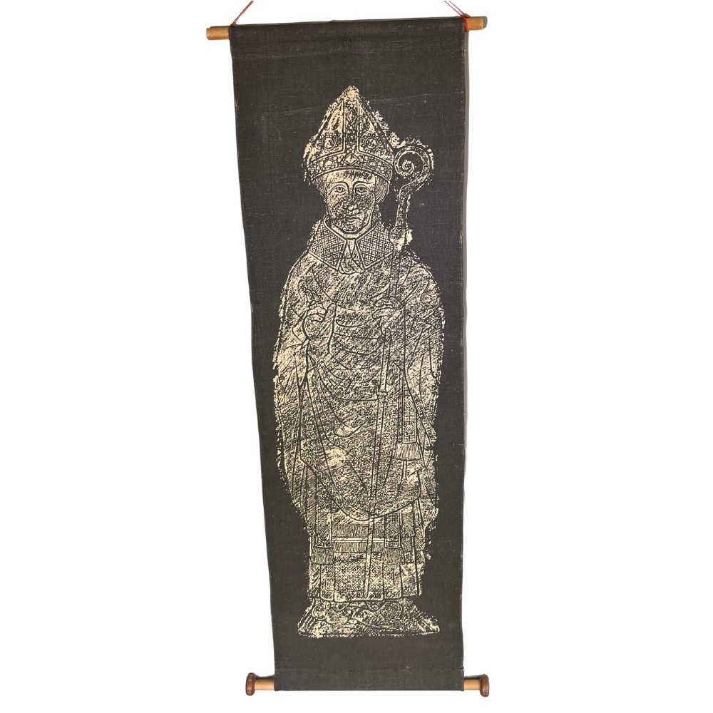 Rare Irish Textile Wall Hanging, Saint Patrick, Kilkenny Design Workshops, 70s